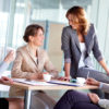 Teamwork Image of four businesswomen interacting at meeting